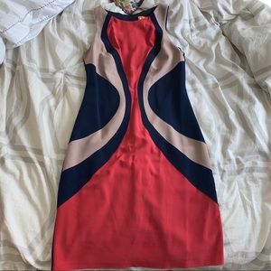 Pink & Blue pencil dress